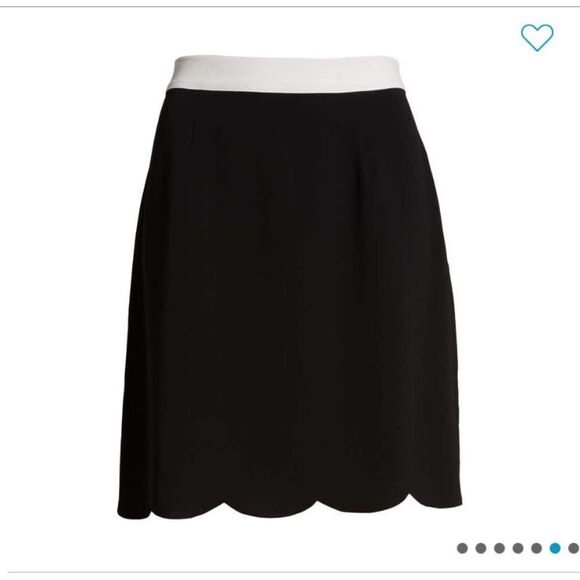 NWT Gibson Daphne Scallop Hem Skirt - Picture 7 of 8